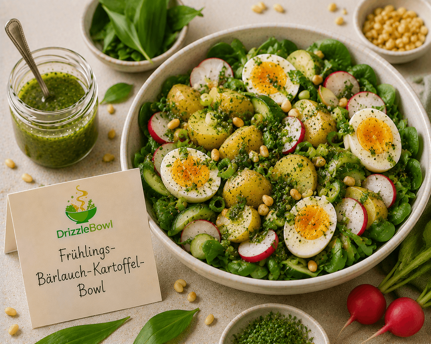 Frühlings-Bärlauch-Kartoffel-Bowl