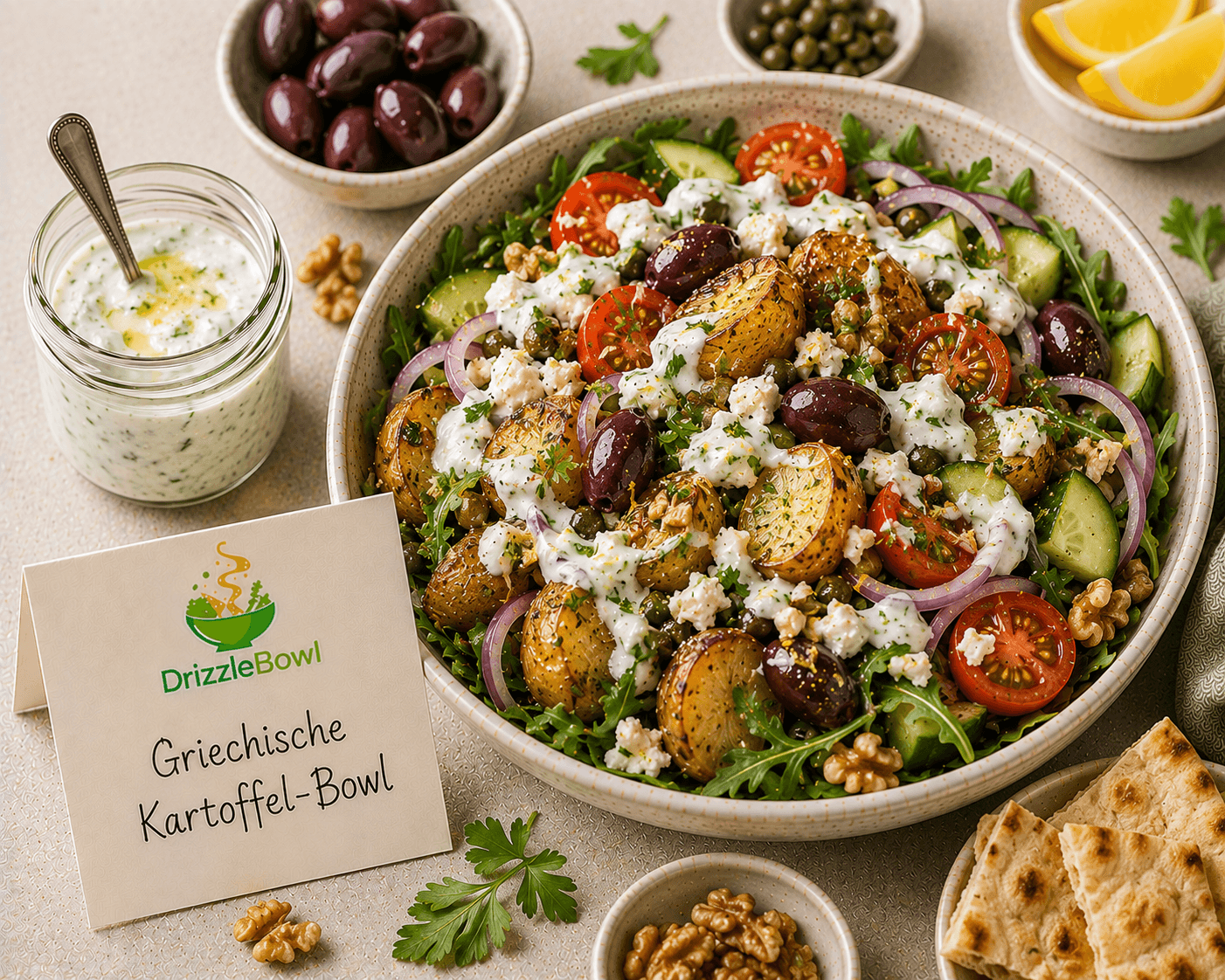 Griechische Kartoffel-Bowl