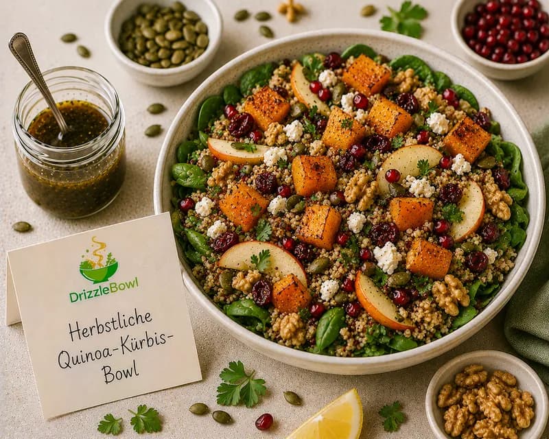 Herbstliche Kürbis-Quinoa-Bowl
