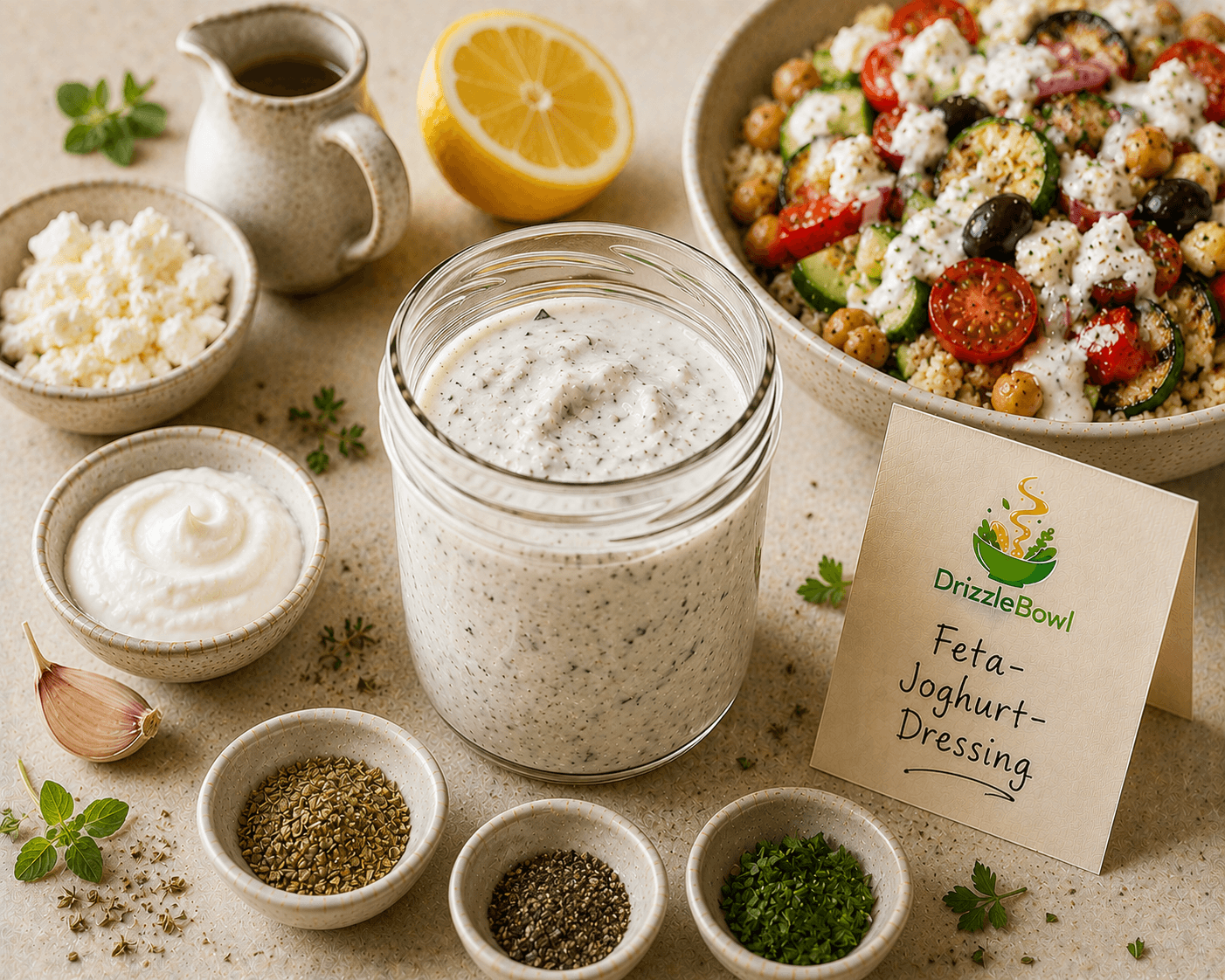 Feta-Joghurt-Dressing
