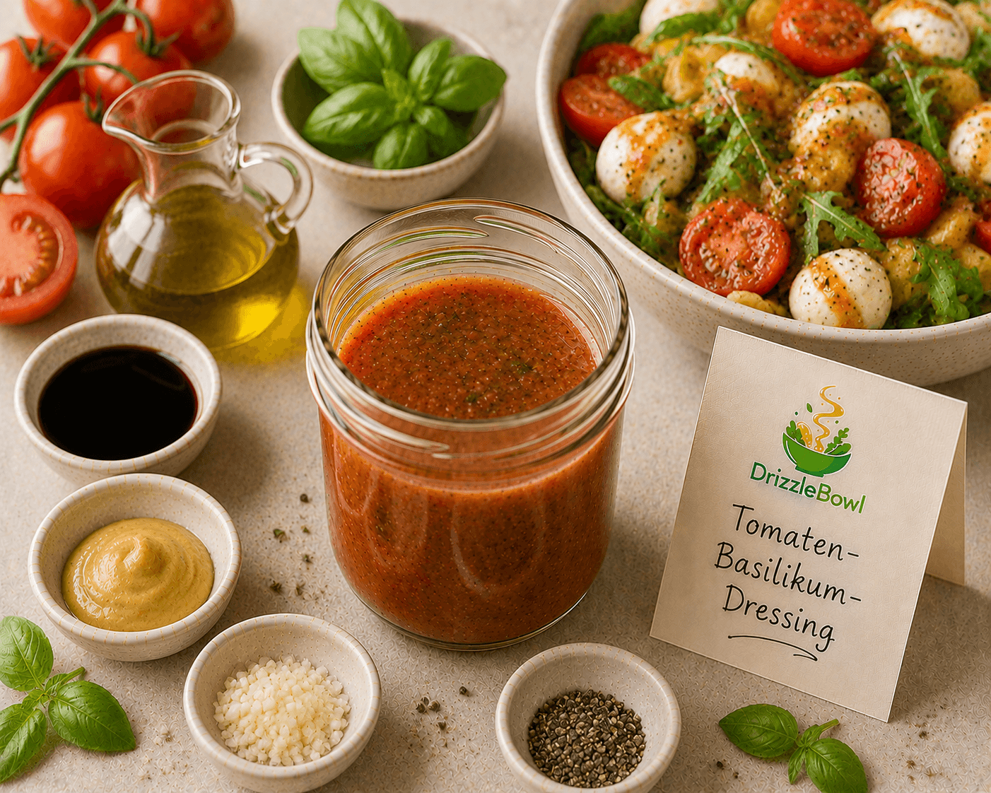 Tomaten-Basilikum-Dressing