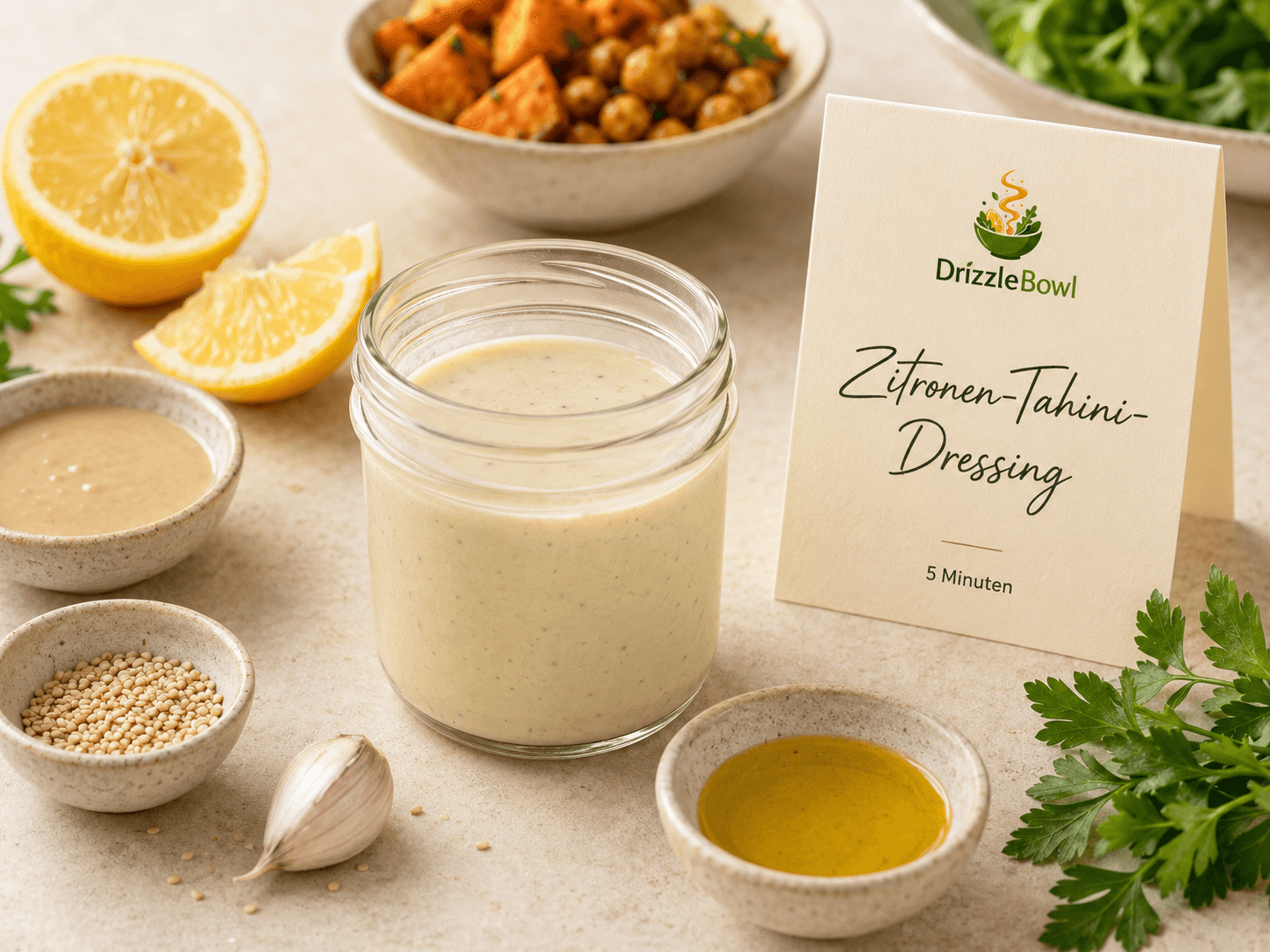 Zitronen-Tahini-Dressing